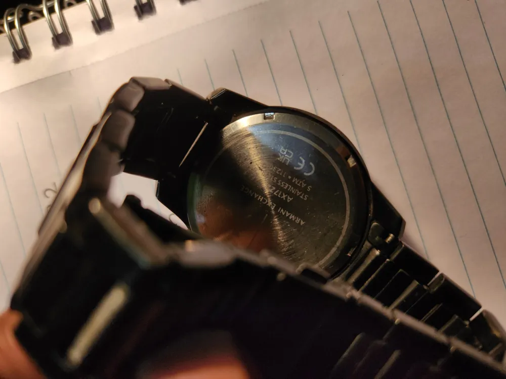 Armani Exchange AX1722 Used Men's Watch Black Stainless Steel Chronograph
