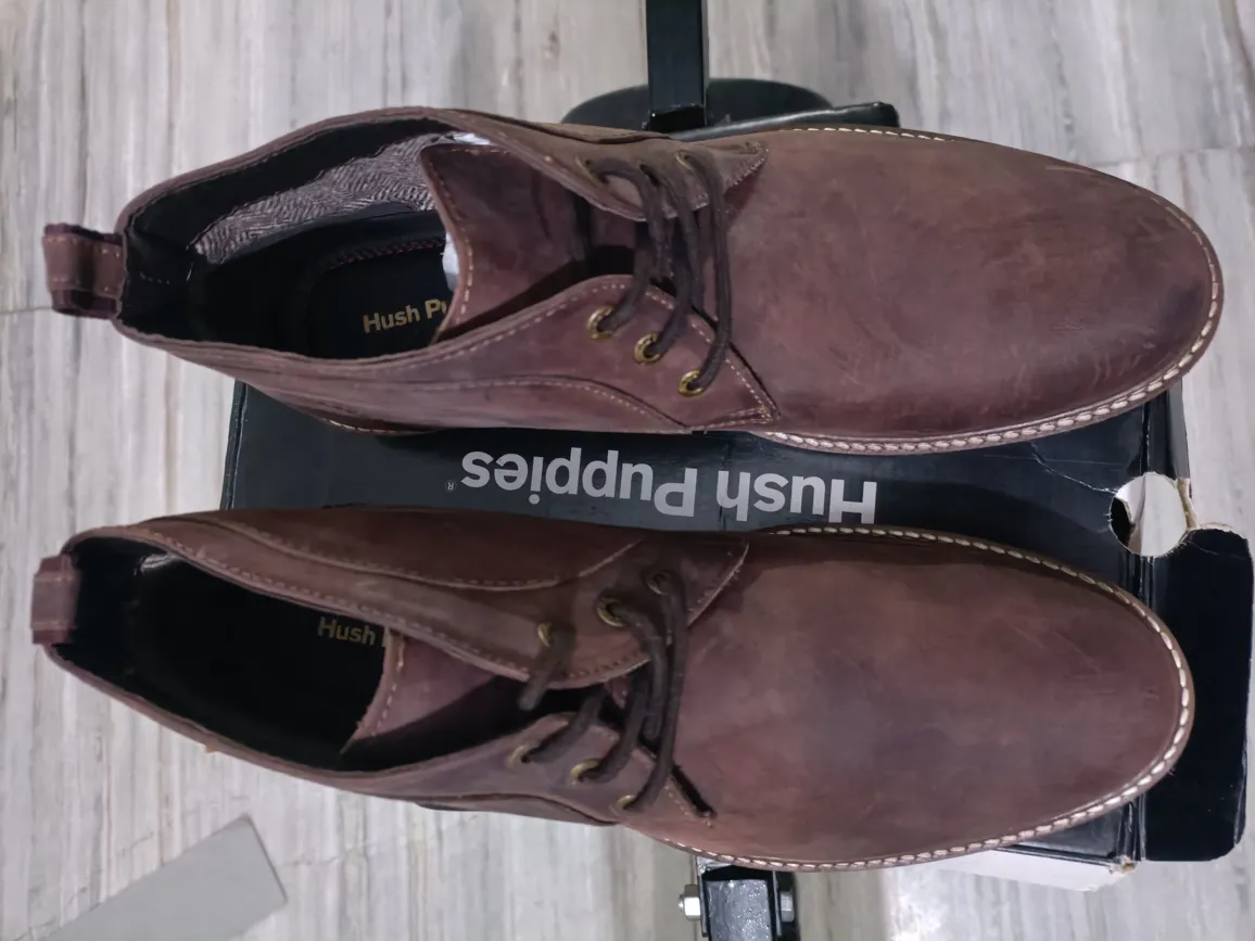 Hush Puppies Men's UK10 Leather Stylist Boot - Black