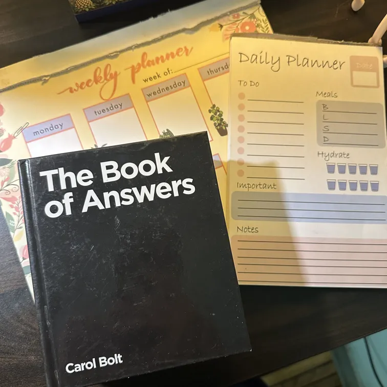 Carol Bolt Book Of Answers + Daily & Weekly Planner | Black | Hardcover
