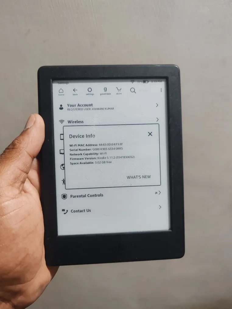 Kindle 8th Gen Basic Pre-owned Black E-reader - Excellent Condition
