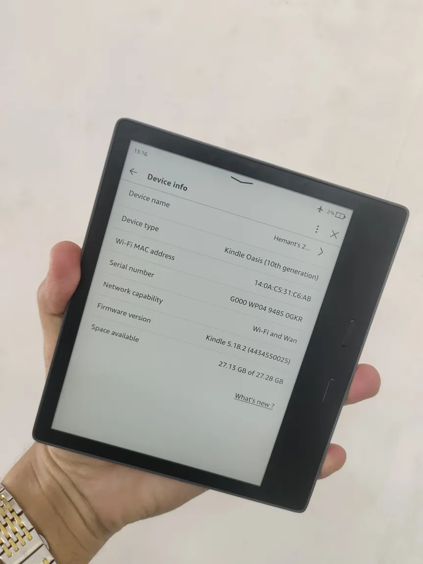 Kindle Oasis 10th Gen Very Good Condition 32GB Black