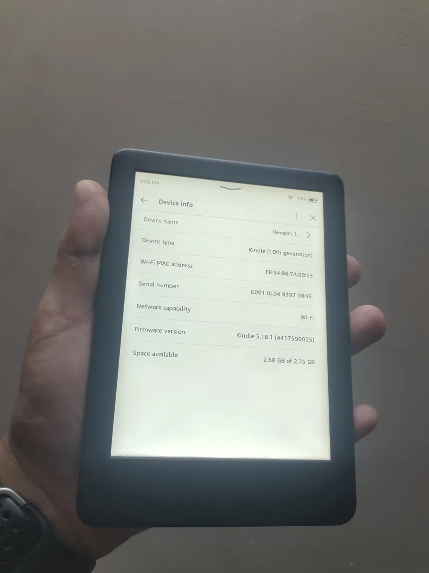 Amazon Kindle 10th Generation E-reader, Black, Good Condition