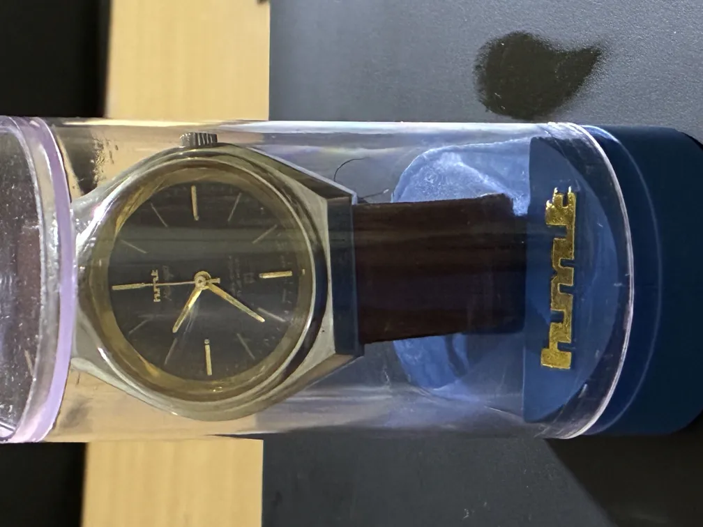 HMT Maurya Mechanical Men's Vintage Wristwatch Gold Black