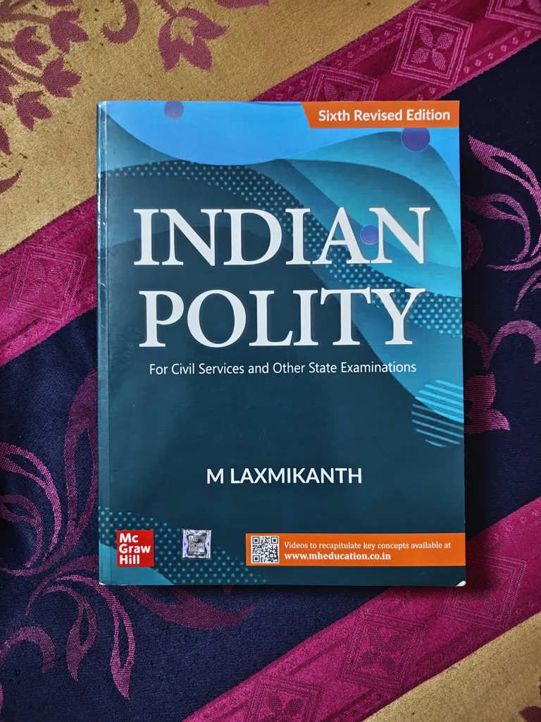 M Laxmikanth Indian Polity Hardcover Book - Blue - UPSC Preparation
