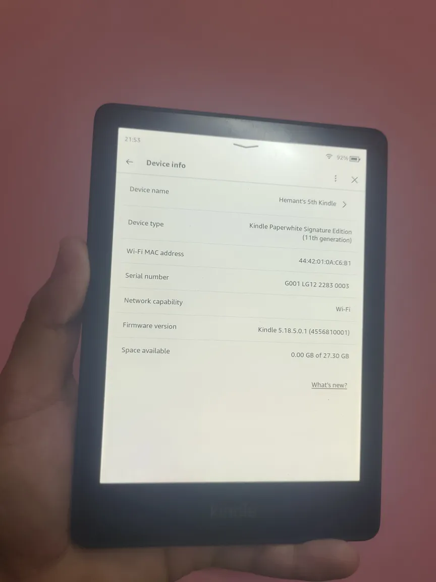 Kindle Paperwhite Signature Edition 11th Gen 32GB Black Wireless Charging Auto Brightness