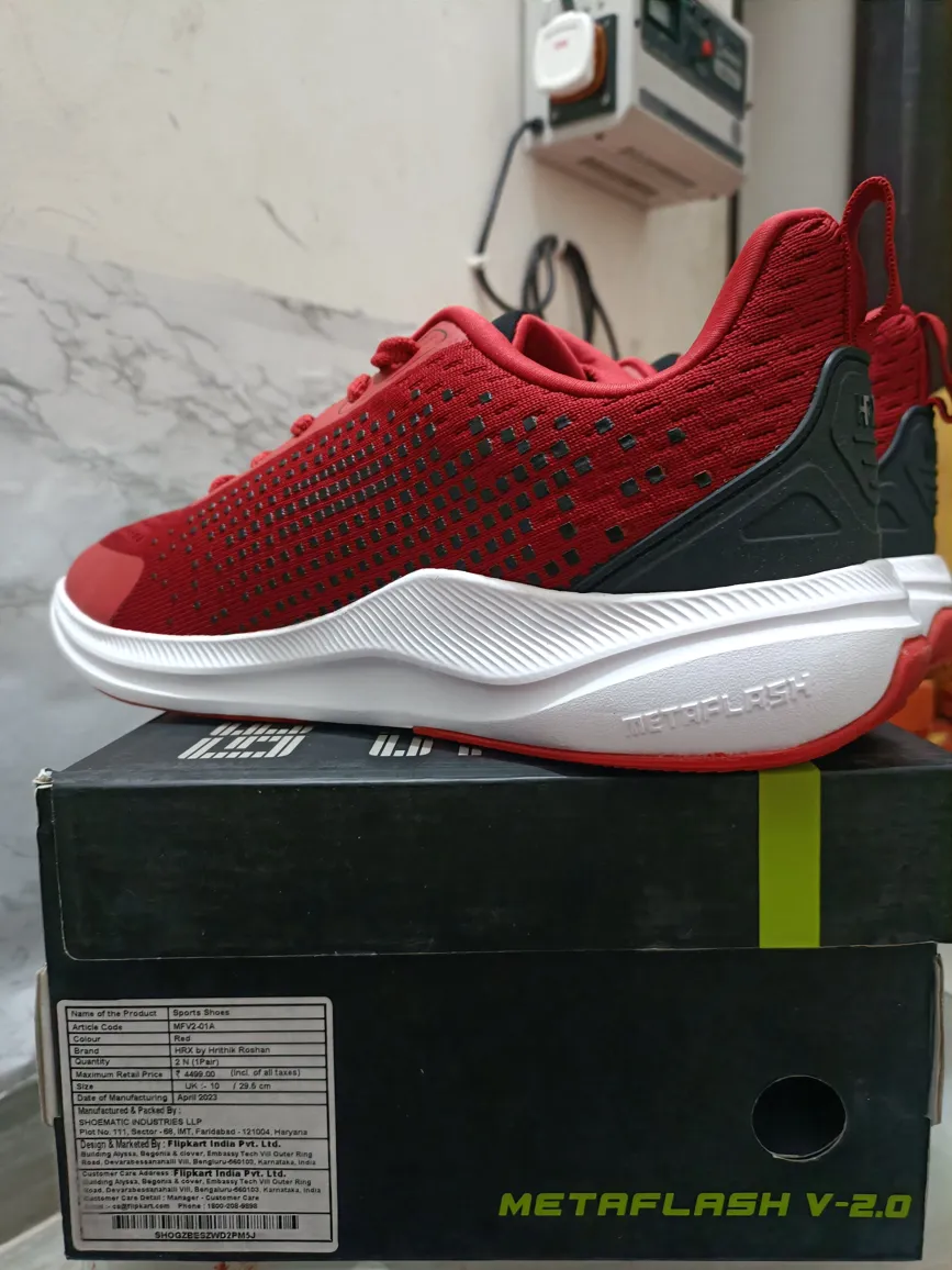 HRX By Hrithik Roshan Men's UK10 Premium Quality Shoes - Black