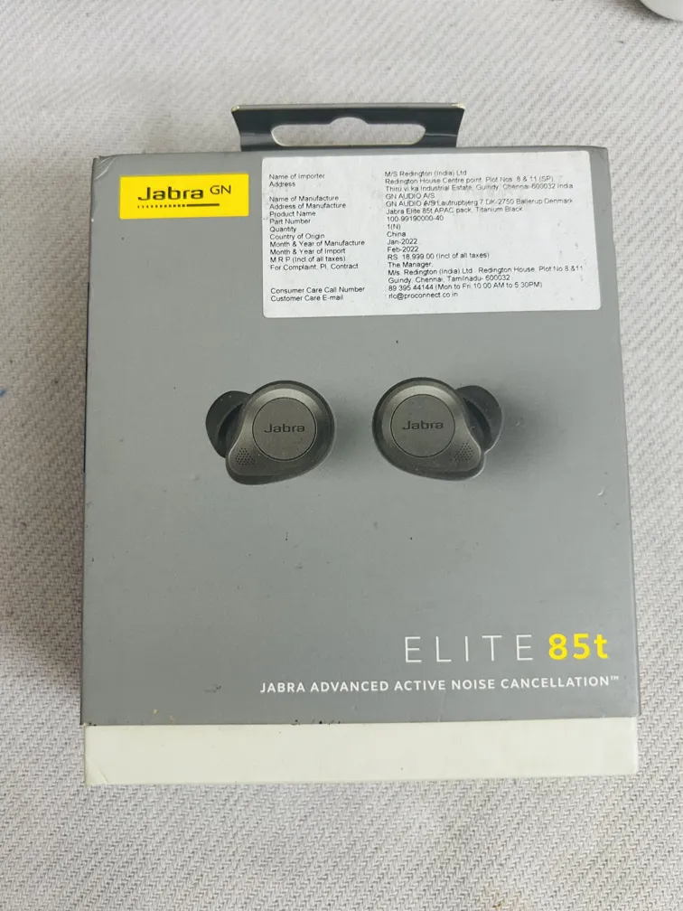 Jabra Elite 85t Like New Wireless Earbuds Titanium Black