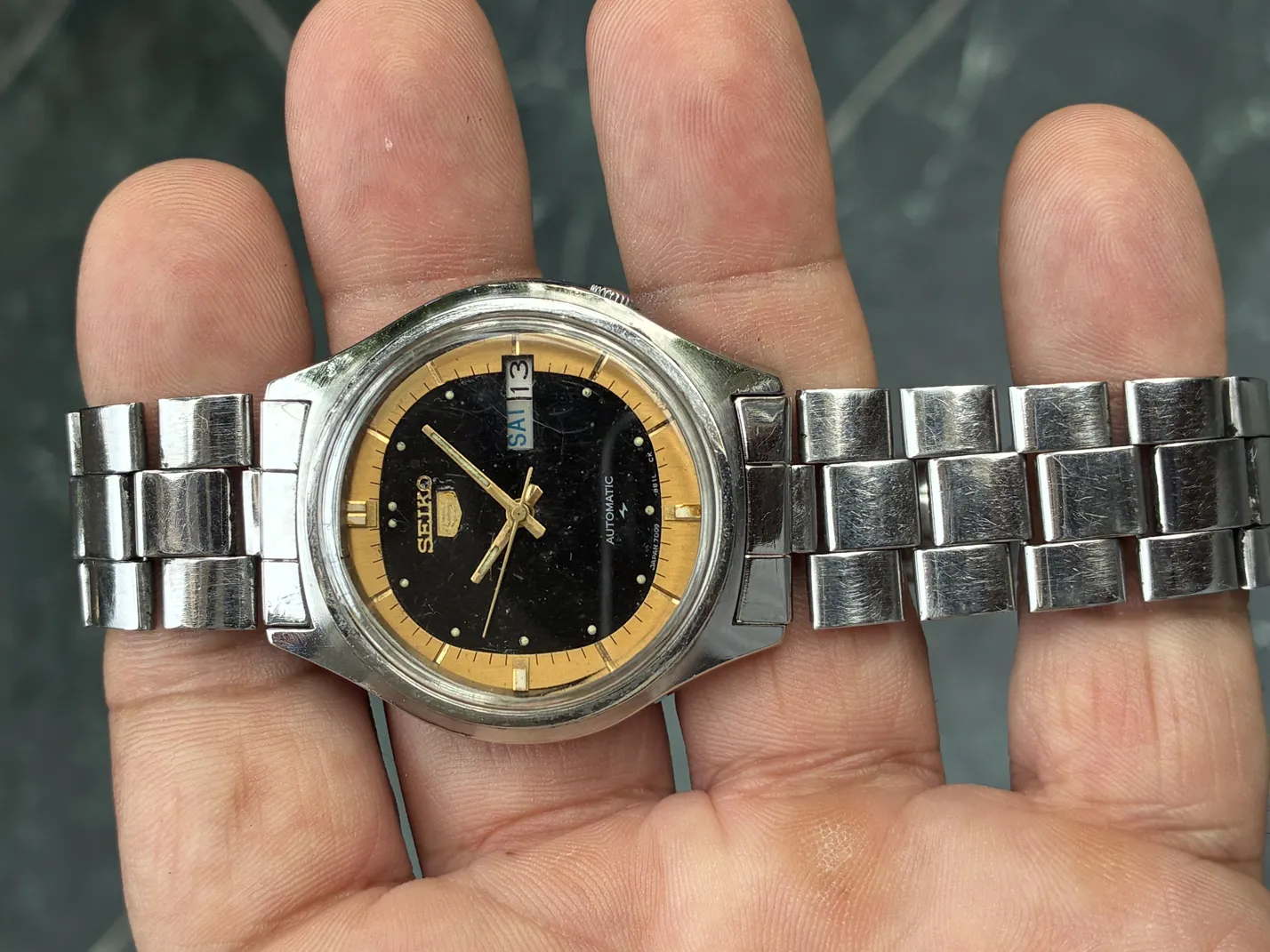 Seiko Vintage Automatic Men's Wristwatch 7009 Stainless Steel