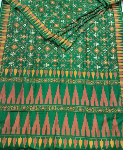 Pure Silk Saree | Excellent Condition | Women's | Green | Free | Jamdani Weave