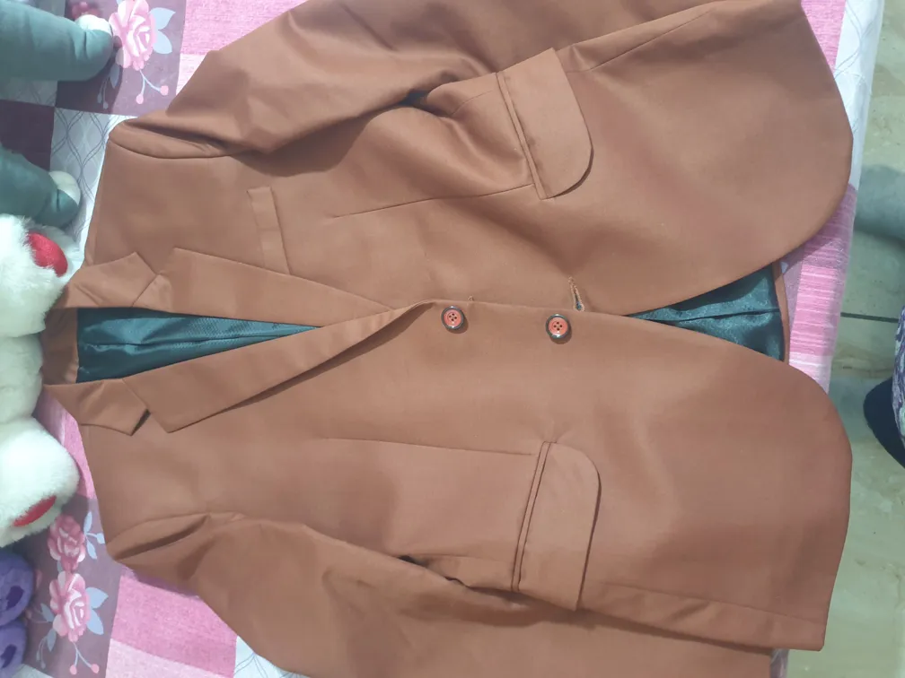 Brandname New S/M Brown Blazer And Trouser Set - Elegant Style
