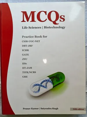 Mcqs Life Sciences Biotechnology Practice Book | Red | Paperback | 5th Edition