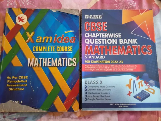 Buy used U-like Mathematics Question Bank + Xam Idea Guide Class 10 Paperback Blue & Yellow online on Resellpur