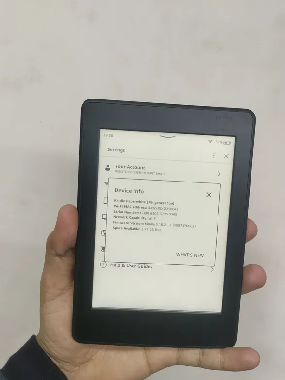 Sold second hand Kindle Paperwhite 7th Gen Very Good Condition Black on Resellpur