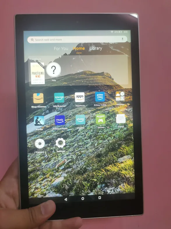 Buy used Amazon Kindle Fire HD 10 Very Good Condition Silver 16GB Wifi online on Resellpur