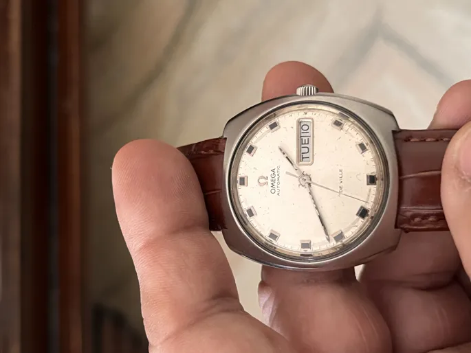 Buy used Omega Deville Automatic Watch - Used - Men's - Silver - 36mm - Quick Set Date Complication online on Resellpur