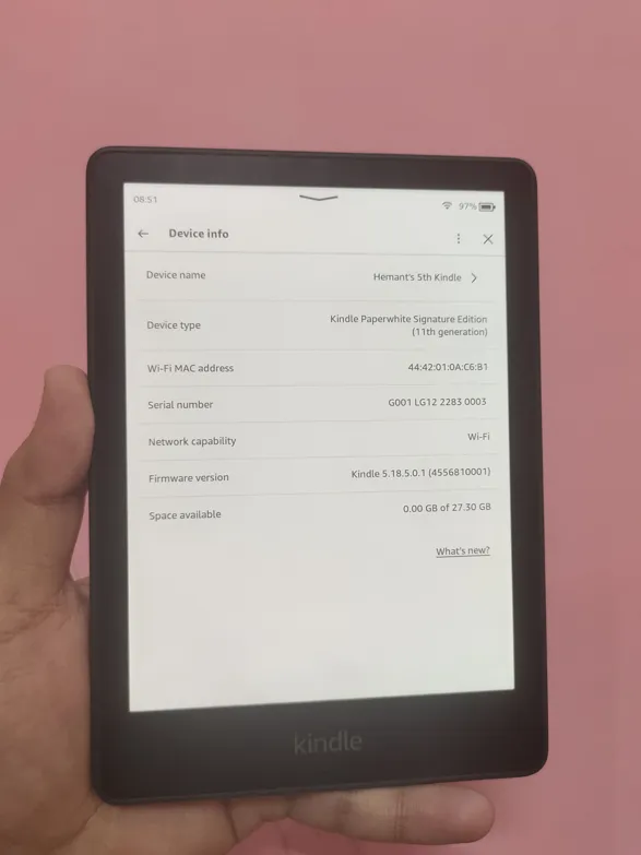Buy used Kindle Paperwhite Signature Edition - Very Good - 32GB - Black - Wi-fi online on Resellpur