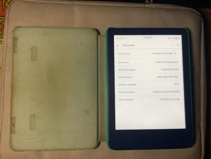 Sold second hand Amazon Kindle 11th Generation 16GB E-reader, Dark Blue With Case on Resellpur