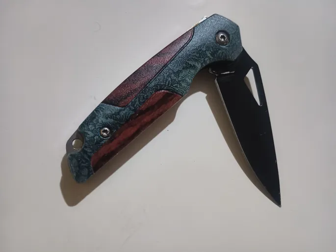 Buy used Folding Pocket Knife — Two-Tone Floral Handle online on Resellpur
