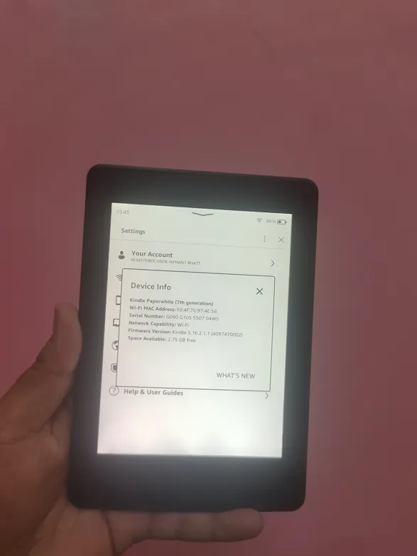 Buy used Kindle Paperwhite 7th Gen - Light Scratch - Black - Perfectly Working online on Resellpur