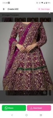 Buy used Bridal Lehnga 4XL Magenta Heavy Embroidery online on Resellpur