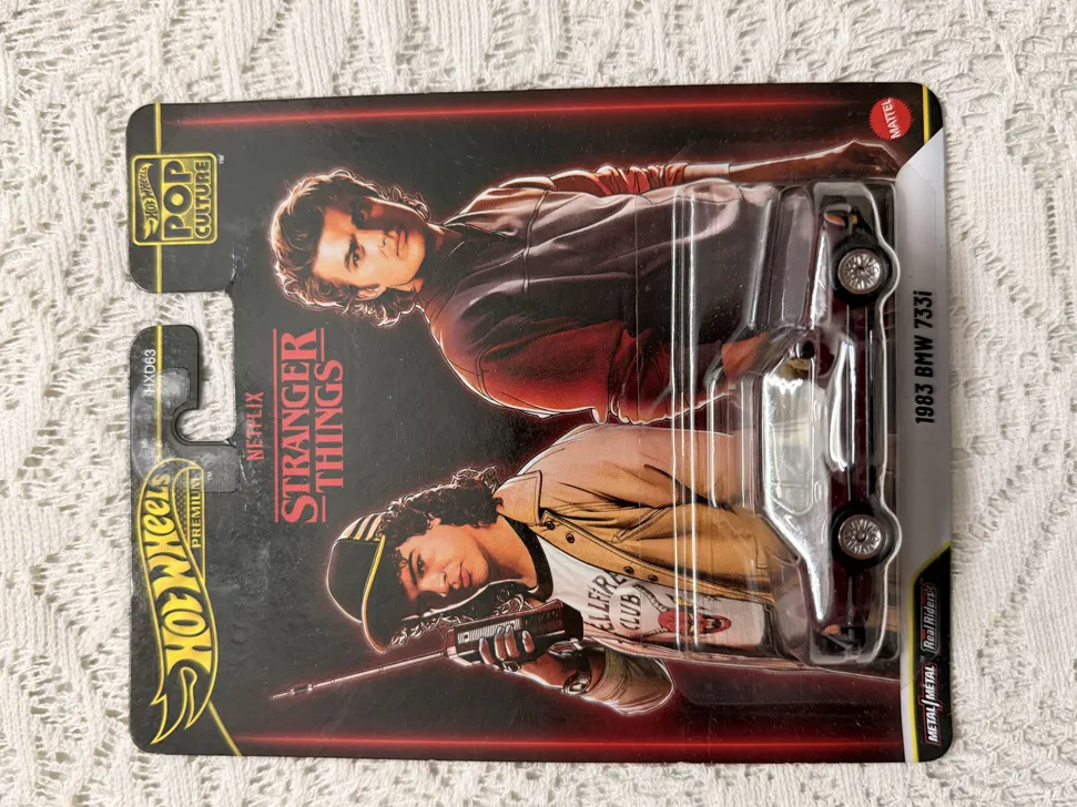 Buy used Hot Wheels Rare BMW 733i Stranger Things Imported Burgundy online on Resellpur