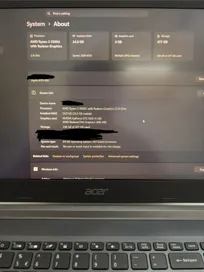 Sold second hand Acer Aspire 7 A715-42G Laptop, AMD Ryzen 5, 24GB RAM, GTX 1650, Grey on Resellpur