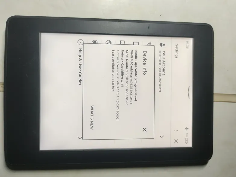 Buy used Amazon Kindle Paperwhite 7th Generation E-reader Black Good Condition online on Resellpur