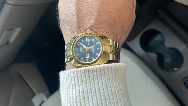 Buy used Orient Vintage Automatic Day Date Watch - Gold - Men's online on Resellpur