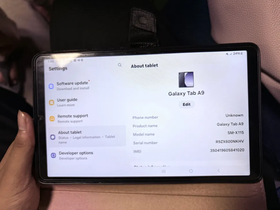 Buy used Samsung Galaxy Tab A9 Wifi 4G 4GB 64GB Black Tablet Unlocked online on Resellpur