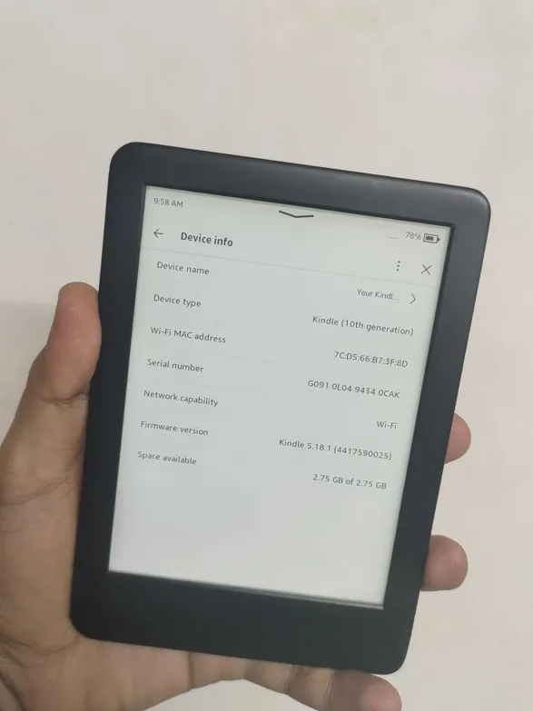 Sold second hand Kindle 10th Gen Basic E-reader, Functional Despite Cosmetic Damage on Resellpur