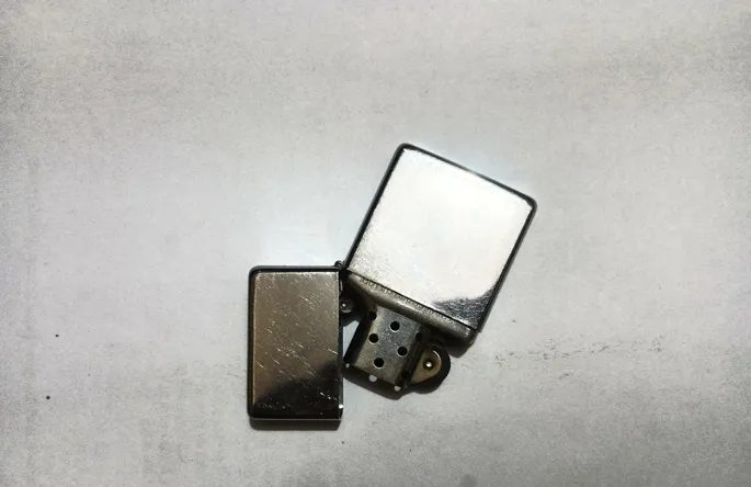 Buy used ZORRO Vintage Refillable Pocket Lighter - Silver Metal Windproof Design online on Resellpur