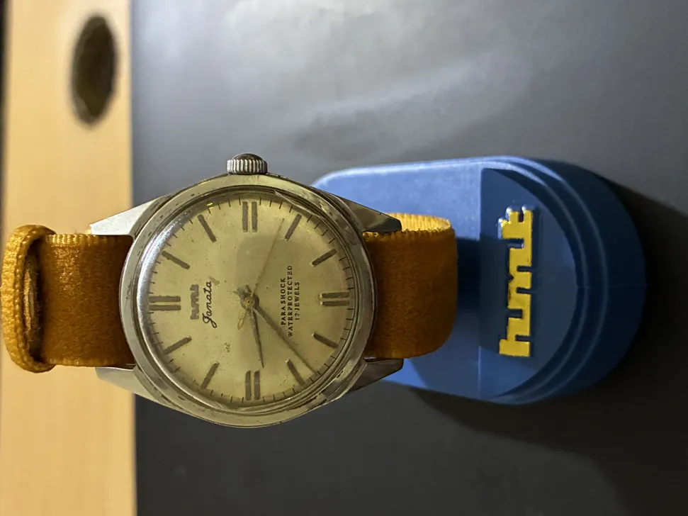 Buy used HMT Janata Vintage Mechanical Hand-wind Men's Watch Silver online on Resellpur
