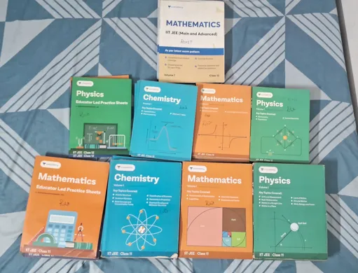 Buy used Unacademy Class 11 & 12 JEE Main And Advanced Books Set - Green, Orange, Blue - 35 Books online on Resellpur