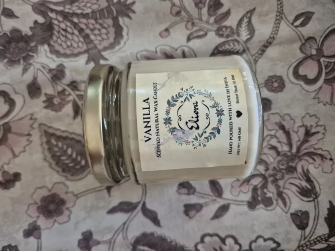 Buy used Eliora Vanilla Scented Natural Wax Candle 30hr Burn New online on Resellpur