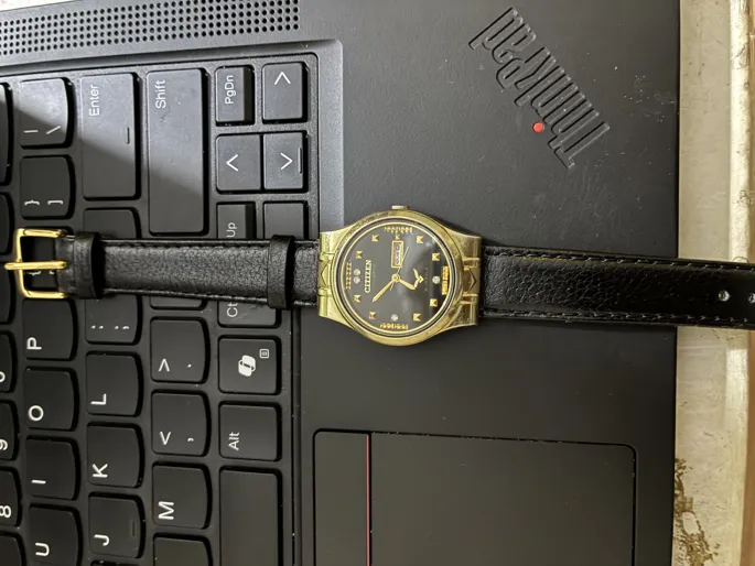 Buy used Citizen Vintage Automatic Watch - Black - Day Date Complication online on Resellpur