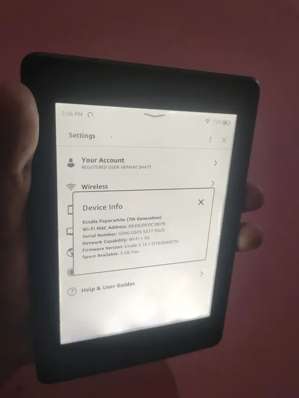 Buy used Kindle Paperwhite 7th Gen In Good Condition Black online on Resellpur