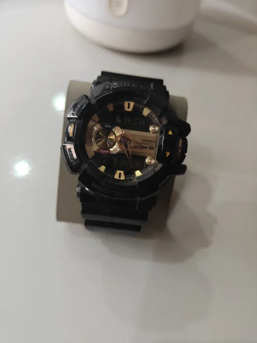 Buy used Casio G-shock GBA 400 Watch - 9.5/10 Condition - Black With Gold Accents online on Resellpur