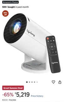 Buy used Lifelong Lightbeam Smart Projector - Like New - White - HD 720p - Bluetooth 5.2 online on Resellpur