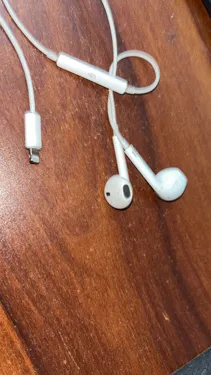 Sold second hand Apple Earpods With Lightning Connector, White, Built-in Remote And Mic on Resellpur