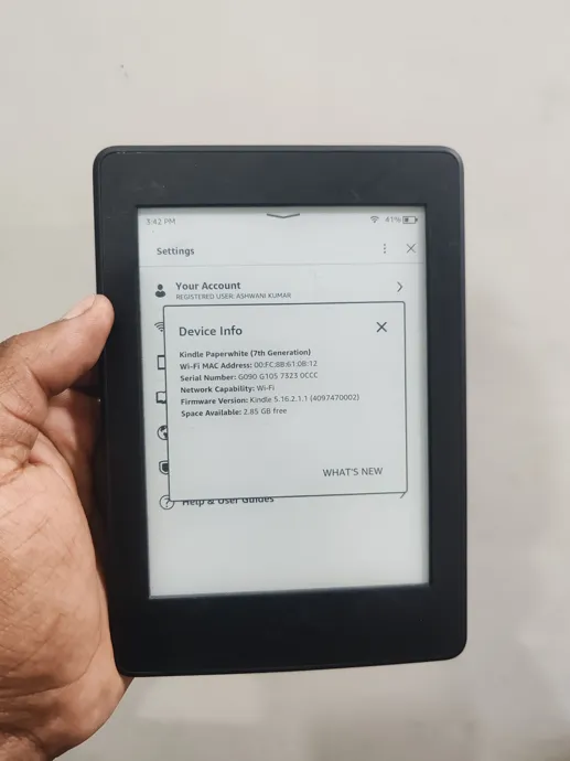 Buy used Kindle Paperwhite (7th Gen) Pre-loved - Black - E-reader With Built-in Light online on Resellpur