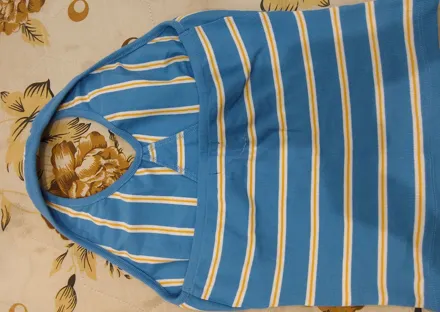 Buy used Halterneck Top Small Blue Striped Stretchable online on Resellpur