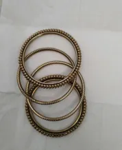 Buy used Golden Bangles | New | Women | Bangles | Gold | | Lightweight Design online on Resellpur