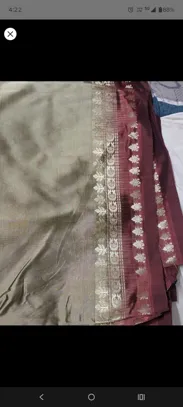 Buy used Silk Sarees One Size Brown Blue Shiny Smooth Buy 1 Get 1 Free online on Resellpur