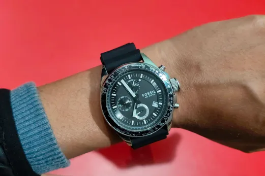 Buy used Fossil Decker Chronograph Men's Watch 41mm Black Silver online on Resellpur