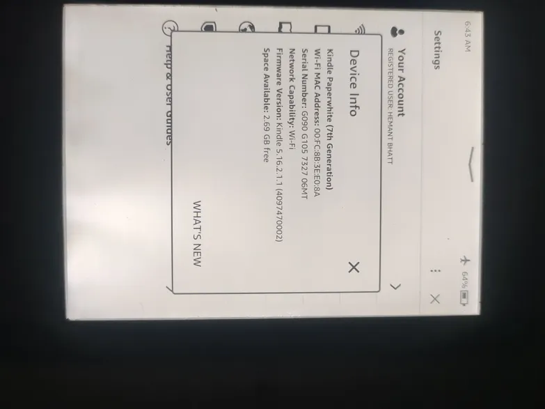 Buy used Amazon Kindle Paperwhite 7th Generation, Black E-reader, Good Condition online on Resellpur