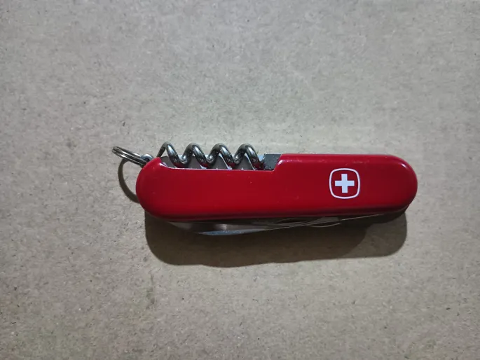 Buy used Wenger Swiss Army Multi-tool Pocket Knife Red Compact Utility Hook Blade online on Resellpur