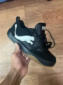 Buy used Puma Good Condition Men's Sneakers Black UK8 Thin & Thick Laces online on Resellpur