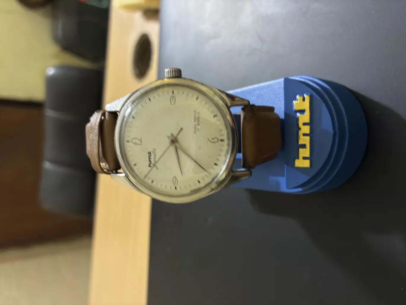 Buy used HMT Janata Art Deco Vintage Mechanical Men's Wristwatch Milky White Dial online on Resellpur