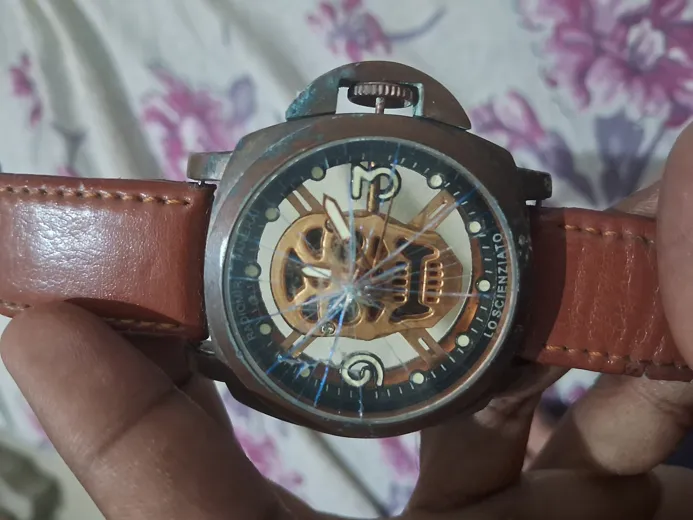Buy used Radiomir Penerai Watch Skull Edition - Rare - Men's - Brown - Leather online on Resellpur