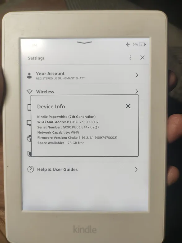 Buy used Kindle Paperwhite 7th Generation E-reader, Good Condition, Off-white online on Resellpur